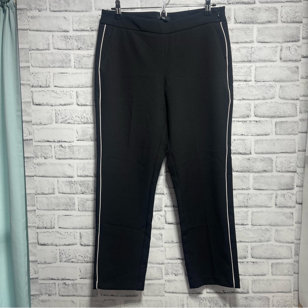 Simply Vera Vera Wang Tuxedo Strip Ankle/Crop Pants Medium